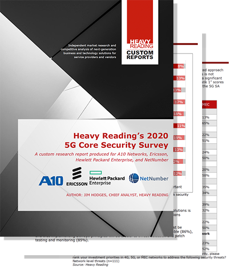 Screenshot of Heavy Reading’s 2020 5G Core Security Survey Report