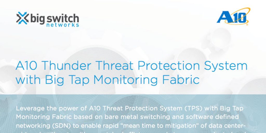 A10 Thunder Threat Protection System with Big Tap Monitoring Fabric