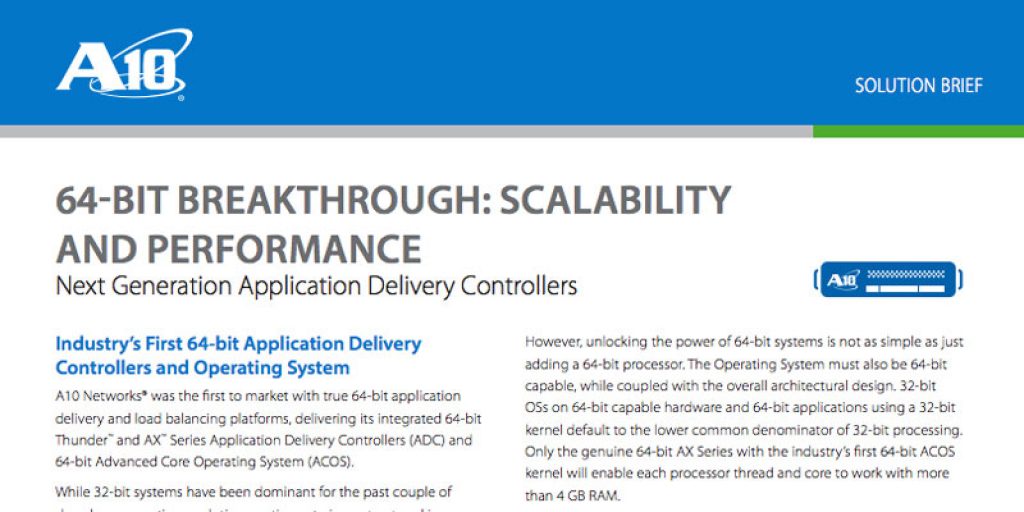 64-Bit Breakthrough: Scalability and Performance