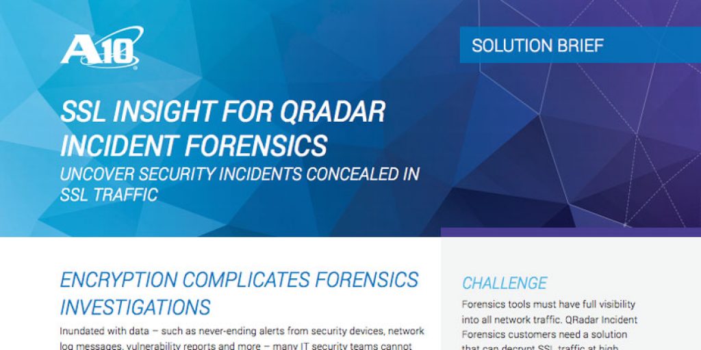 SSL Insight for IBM Security QRadar Incident Forensics