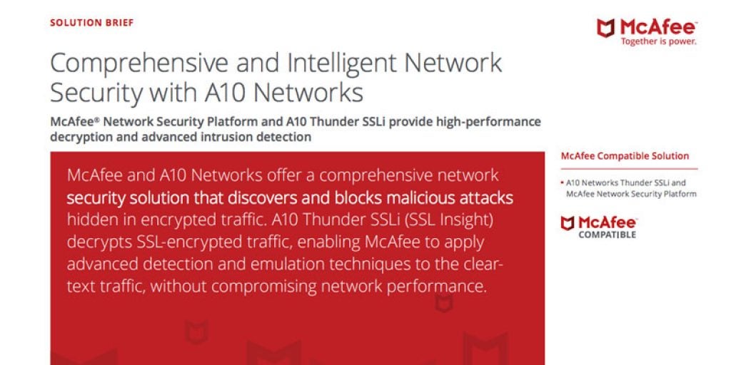 Comprehensive and Intelligent Network Security with A10 Networks