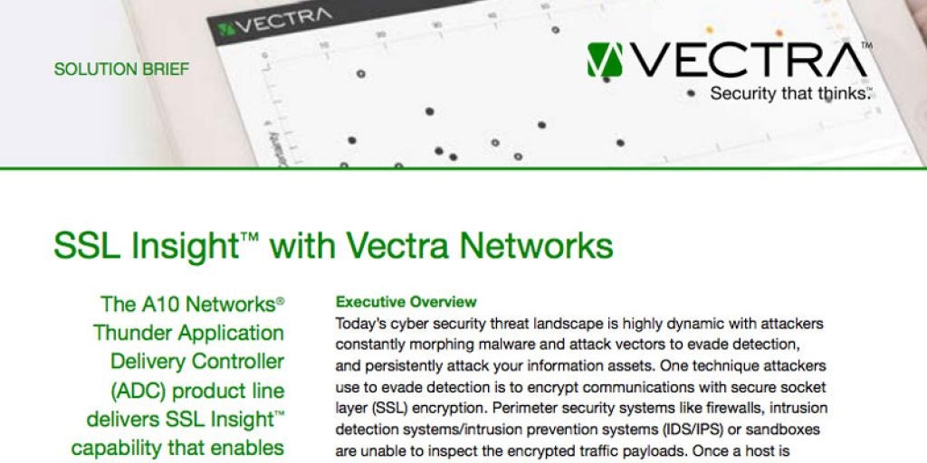 SSL Insight with Vectra Networks