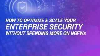 Screenshot of the brochure titled 'How to Optimize & Scale Your Enterprise Security Without Spending More on NGFW'