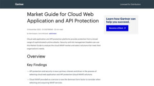 Screenshot of 2023 Gartner Market Guide Report