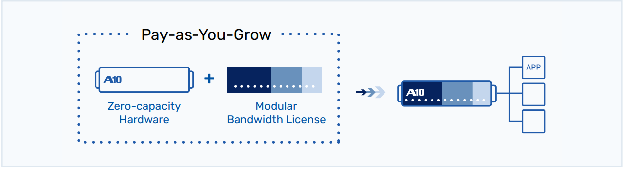 Figure 2: Pay-as-you-grow model, allowing capacity upgrades without replacing the hardware to support future growth.