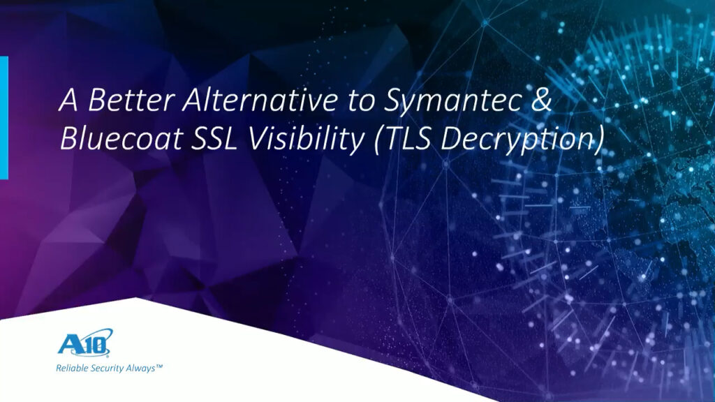 alternative to Bymantec & Bluecoat SSL visibility