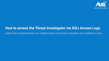 How to access and use the Threat Investigator on SSL Insight